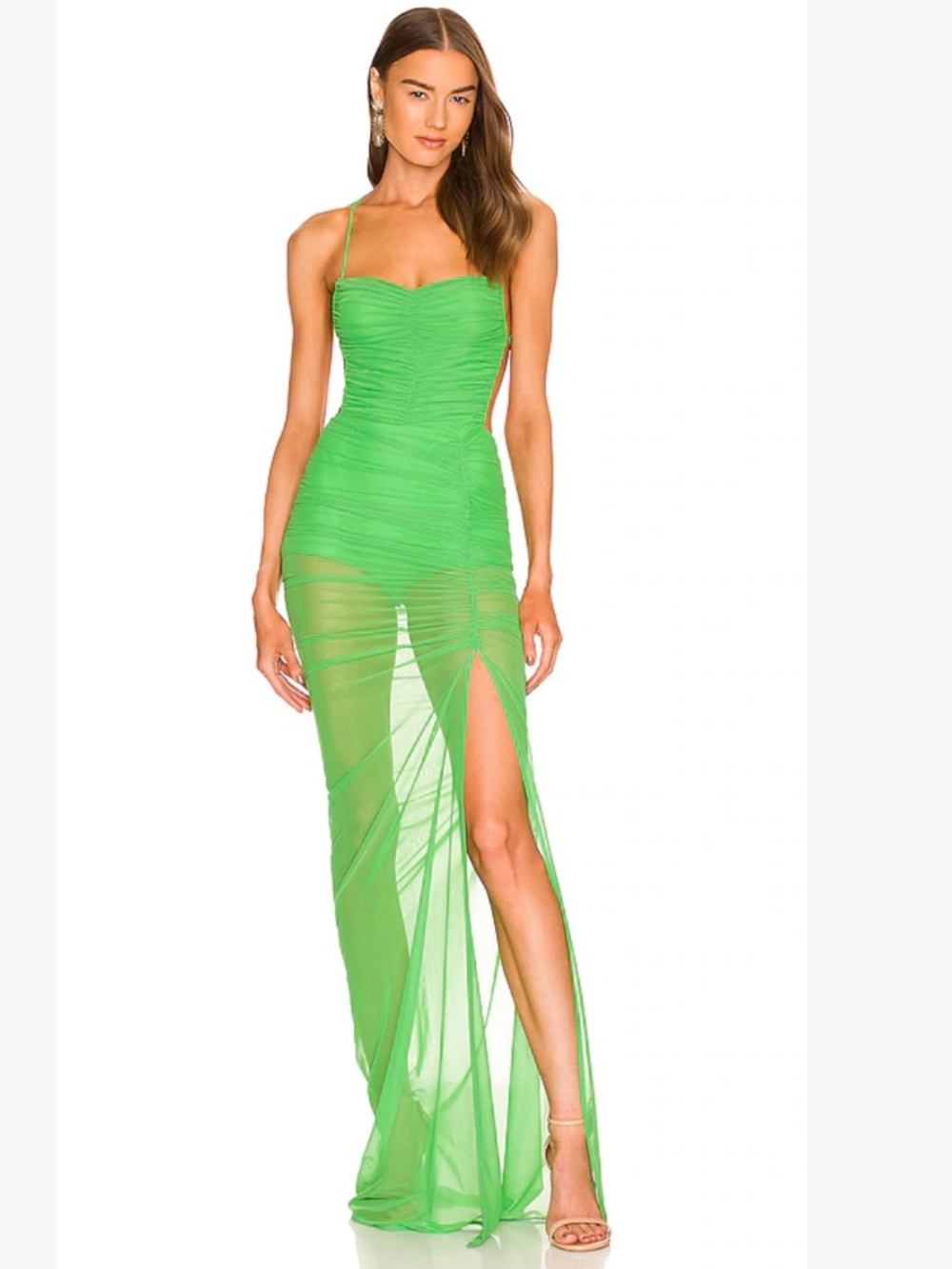NWT Michael Costello x Revolve Follie Gown in Kelly Green Dress Size XS